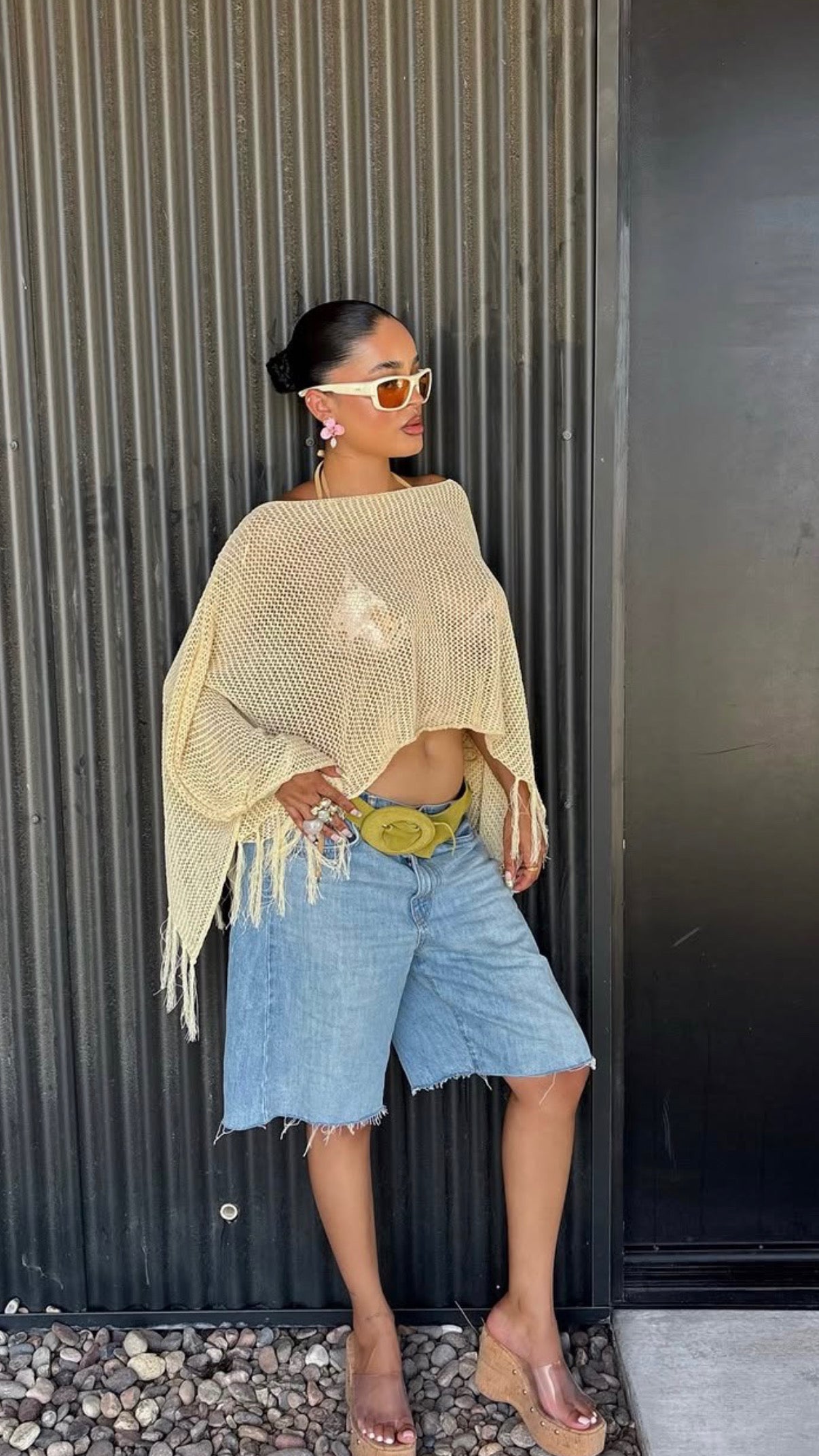 Golden Hour Fringe Poncho